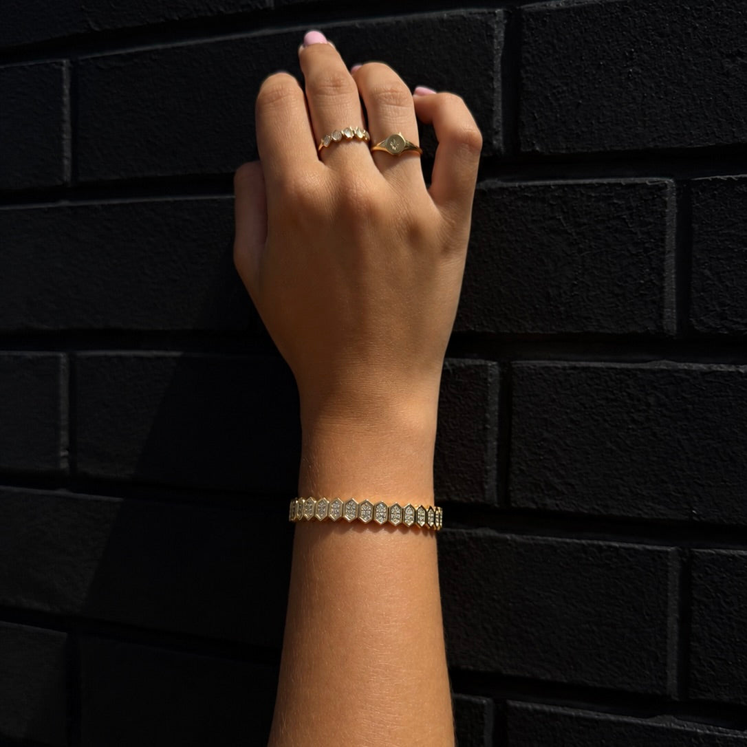 Pavé Shield Spark Stretch Bracelet