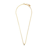 Ball Chain with  Bezel-Set CZ Necklace