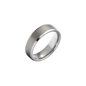 Brushed Flat Tungsten Ring