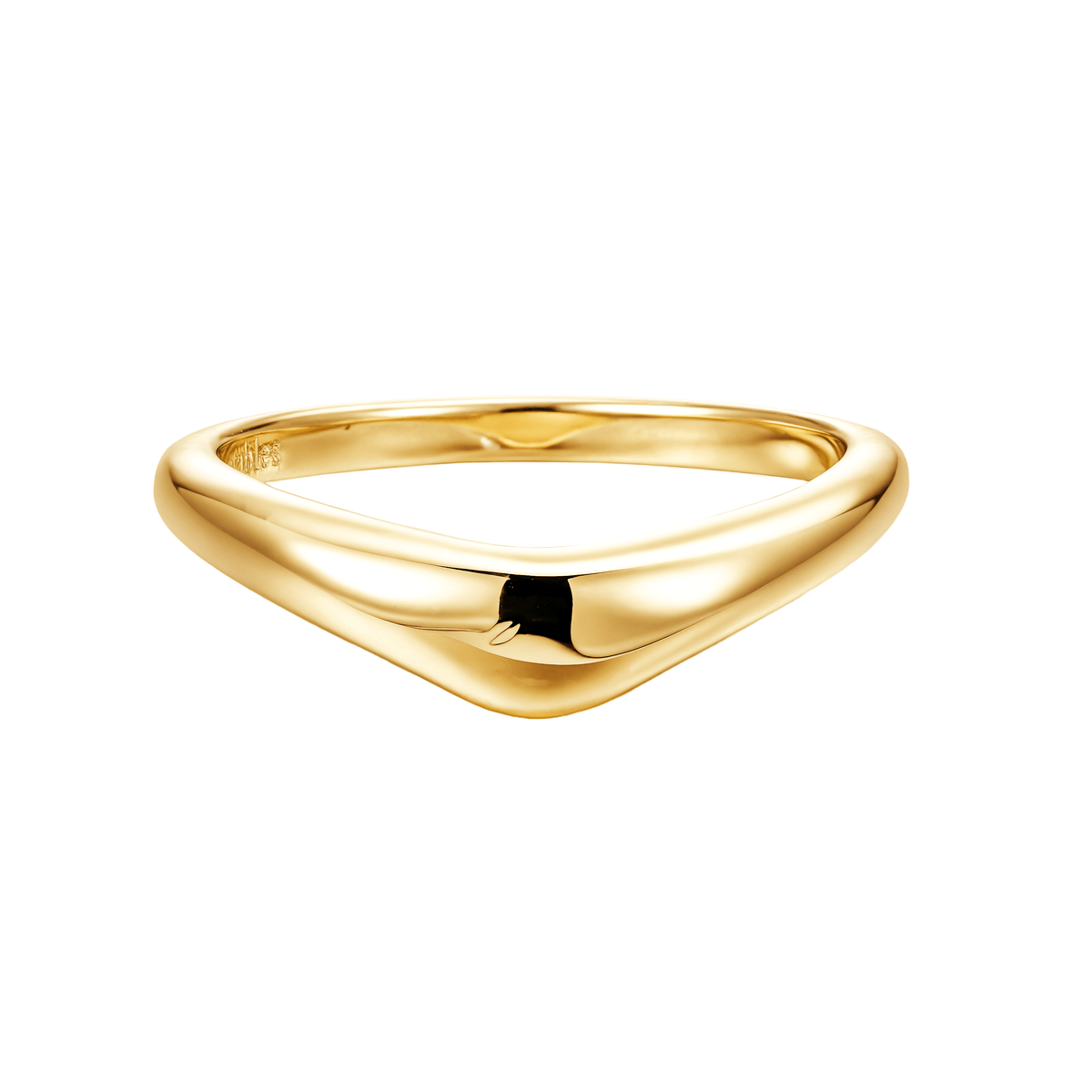 organic shape gold ring