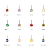 Charm Enhancer Paperclip Necklace with Birthstone Gold Vermeil