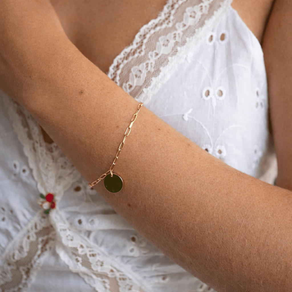 personalized paperclip chain bracelet