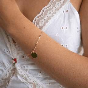 personalized paperclip chain bracelet