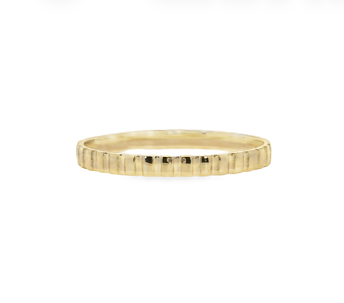 14K Gold Fluted Ring