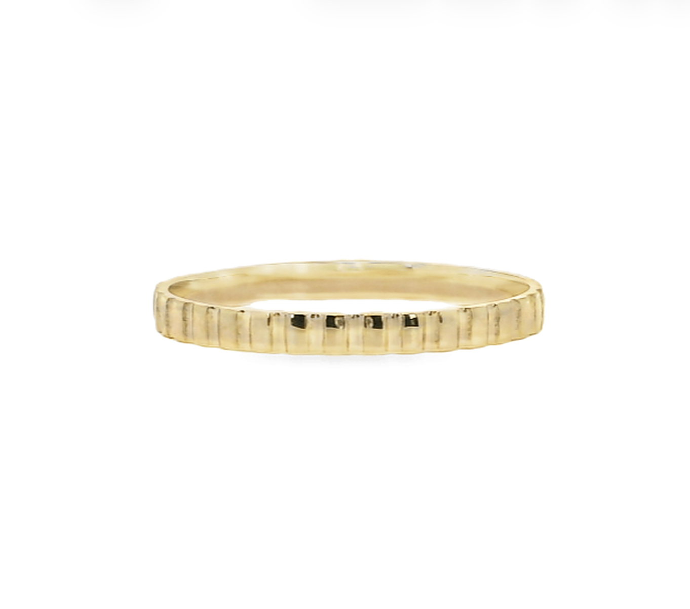 14K Gold Fluted Ring