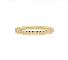 14K Gold Fluted Ring