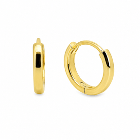 classic solid gold hoop earring