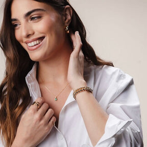 stacked gold filled ball bracelets