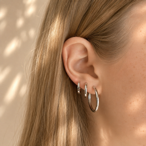 sterling silver everyday hoops