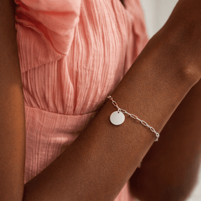 sterling silver personalized paperclip chain bracelet