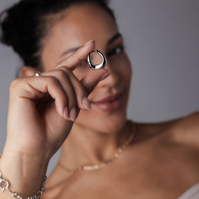thick sterling silver hoops