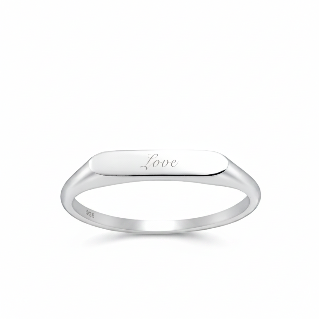 Thin Rectangle Signet Ring