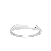 Thin Rectangle Signet Ring