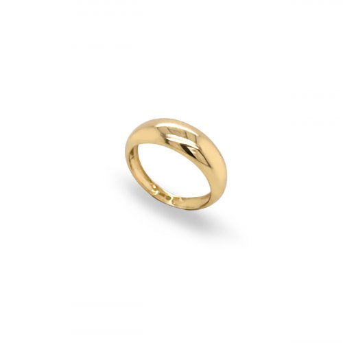 10K Gold Thin Dome Ring