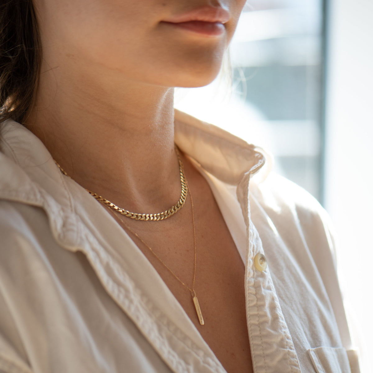 10K Gold Mckenzie Curb Chain Necklace
