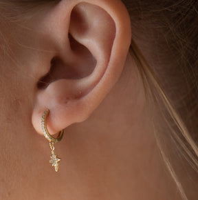 Galaxy Moon & Star Drop Hoops