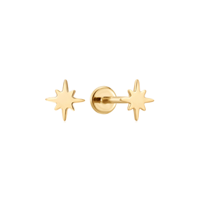 14K Gold Anna North Star Studs
