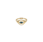 10K Gold Ella Evil Eye Signet Ring*