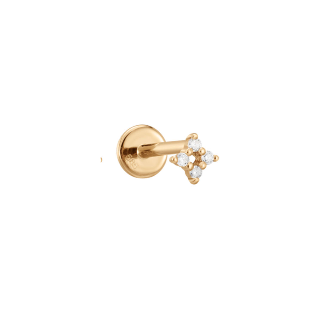 14K Gold Serena Diamond Stud*