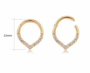 14K Gold Julianne Diamond Cartilage Huggie*