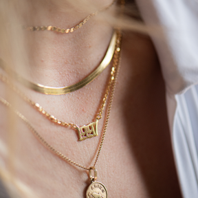10k Gold Herringbone Necklace