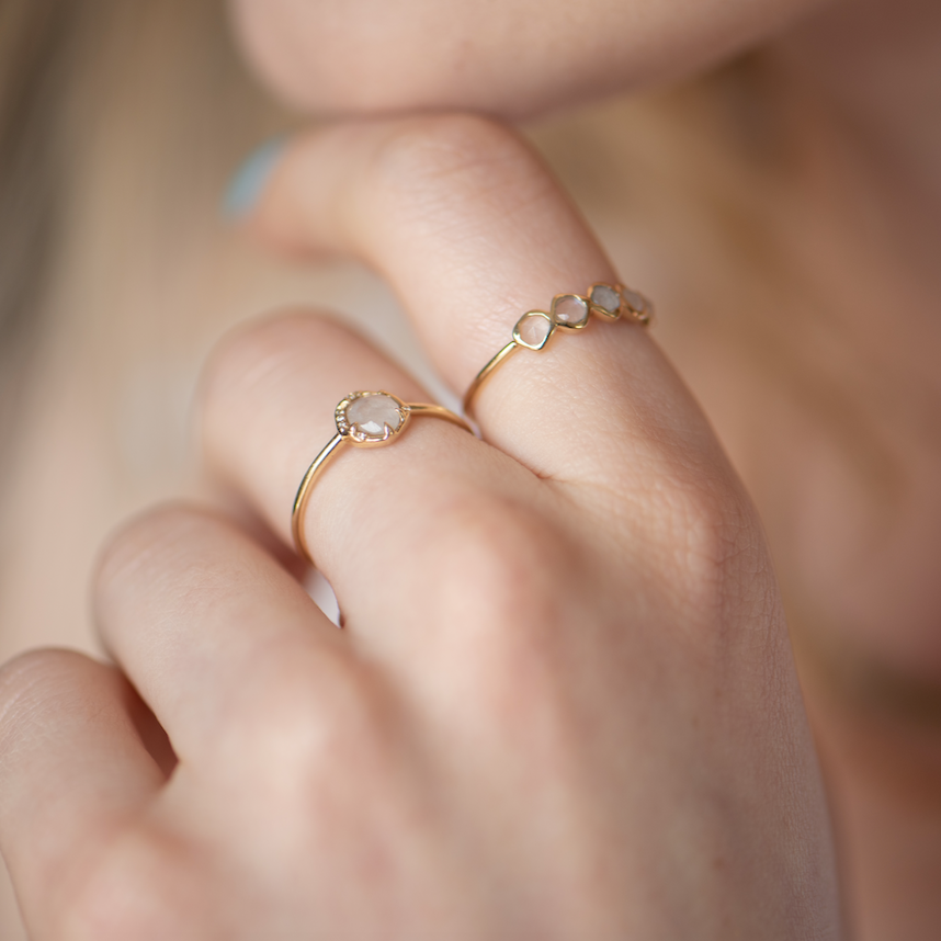 10K Gold Lara Moonstone Ring