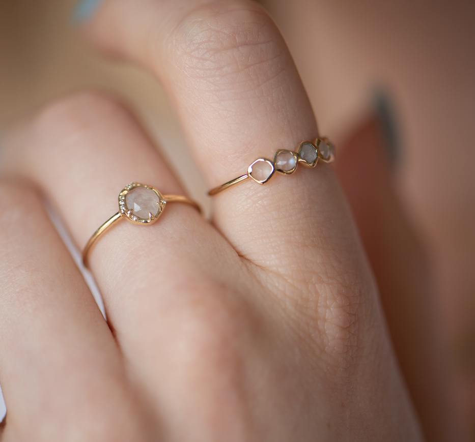 10K Gold Lara Moonstone Ring