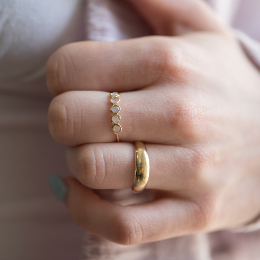 10K Gold Lara Moonstone Ring