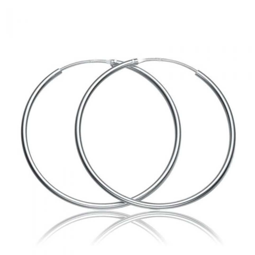 Holly Silver Endless Hoops