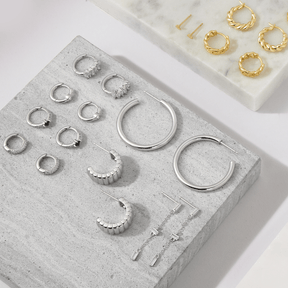 Brooke Baguette Chain Drop Studs*