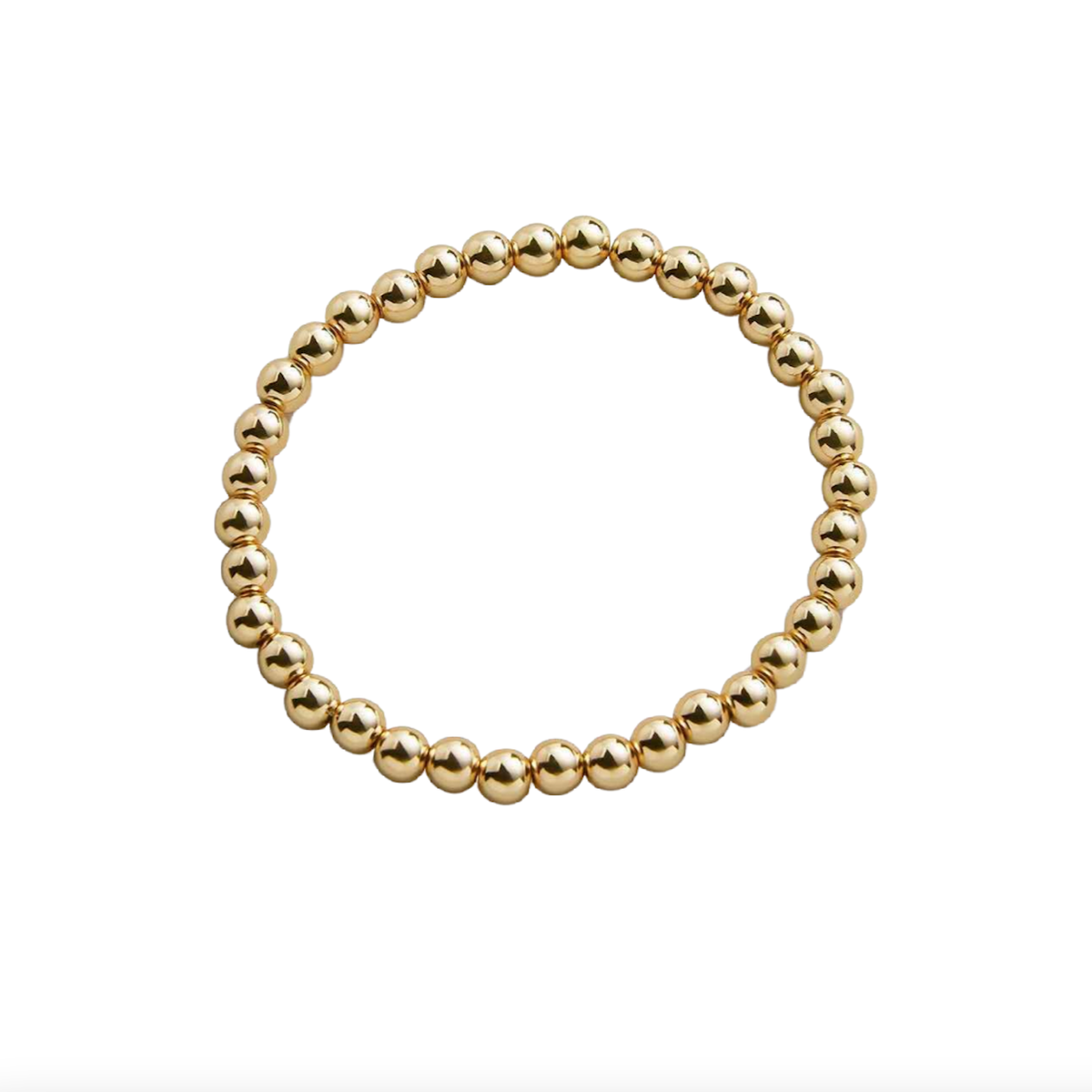 gold filled stretchy ball bracelet