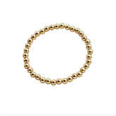 gold filled stretchy ball bracelet