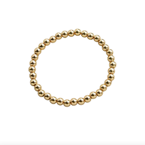 gold filled stretchy ball bracelet
