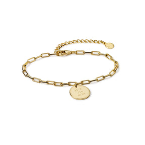 gold personalized paperclip chain bracelet