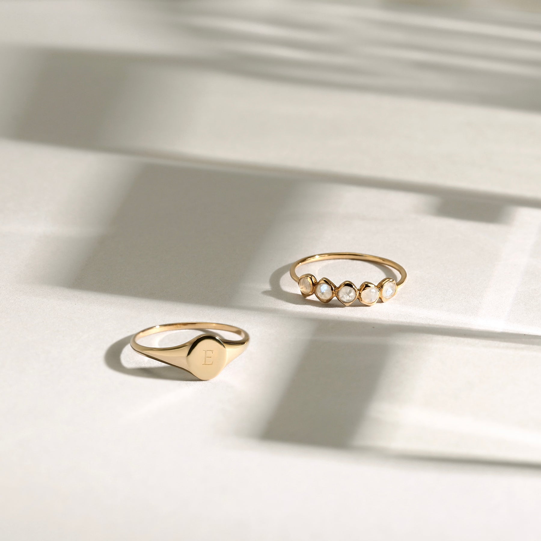 10K Gold Lara Moonstone Ring