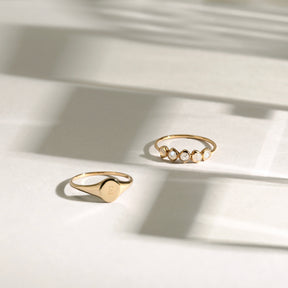 10K Gold Lara Moonstone Ring