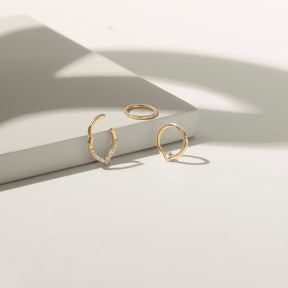 14K Gold Julianne Diamond Cartilage Huggie*