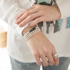 Erin Big Small Silver Bracelet