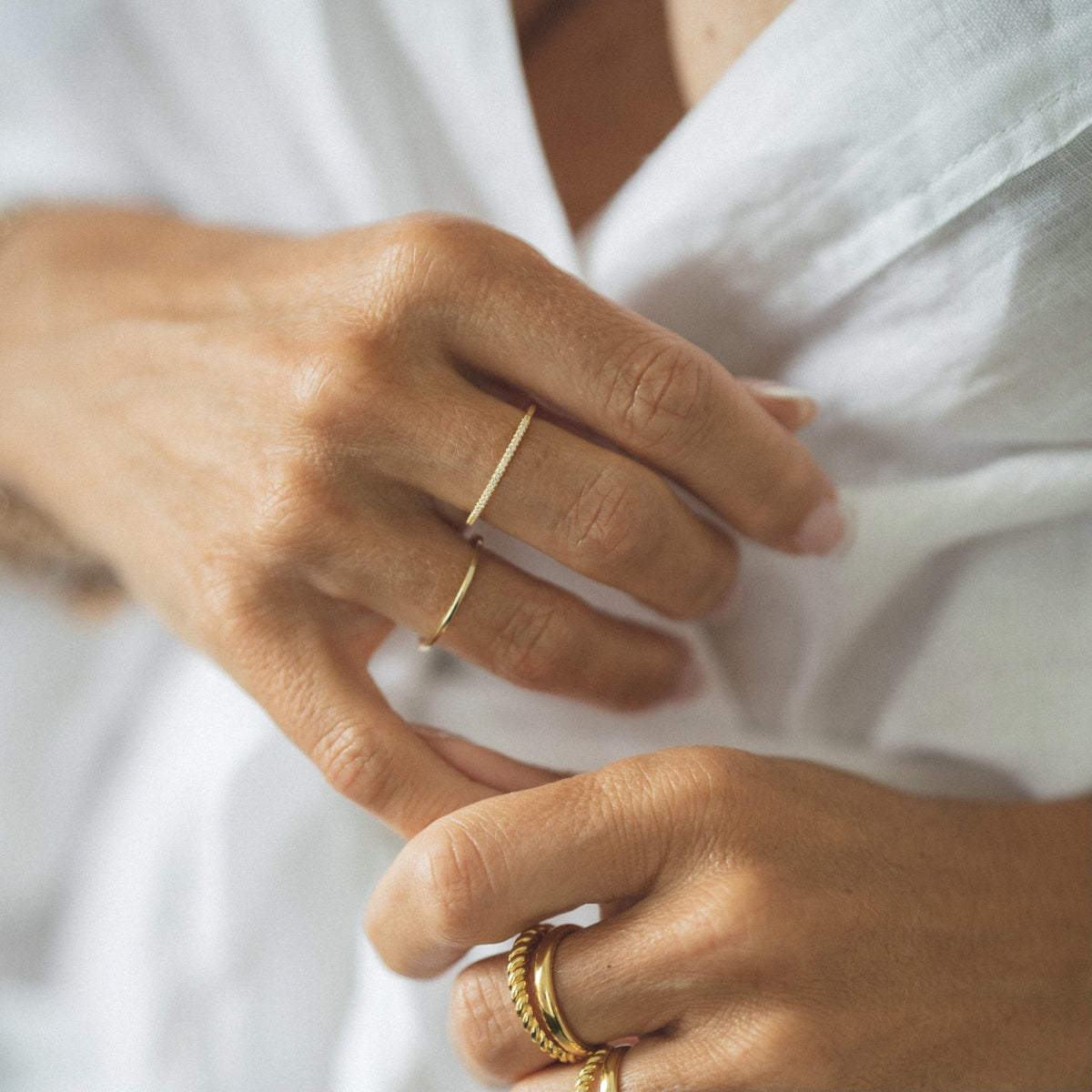 Raquel Slim Half-Eternity Ring*