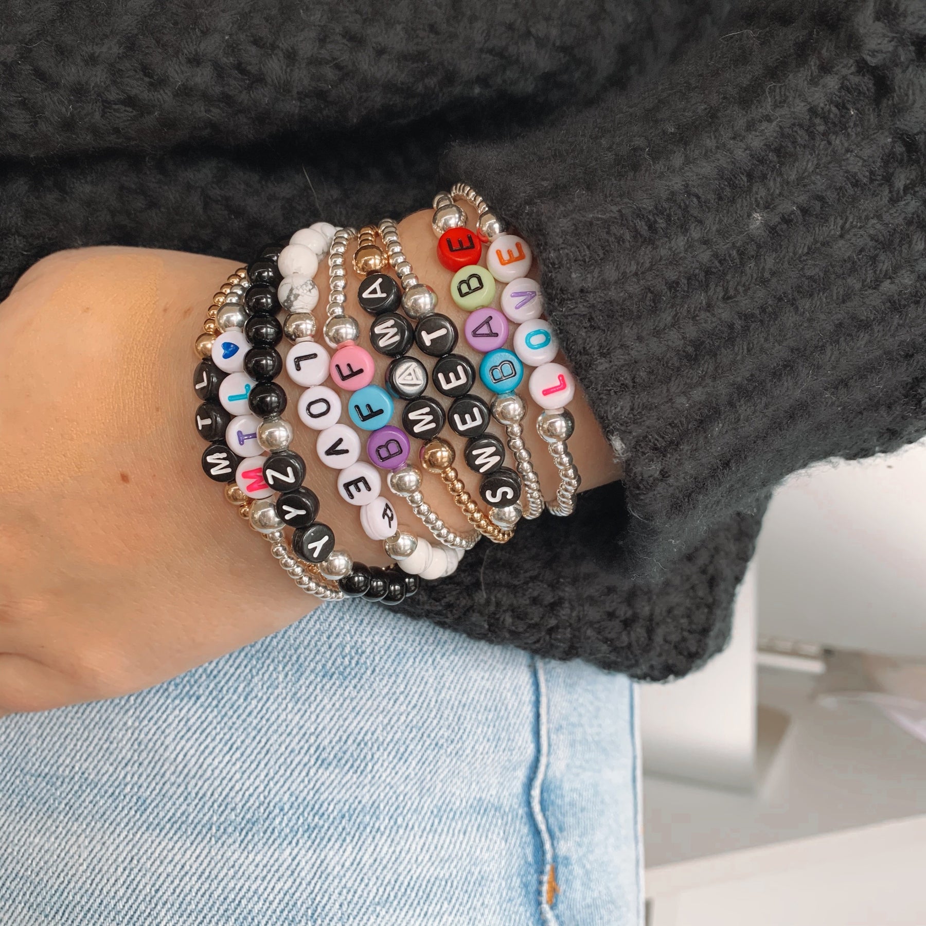 Boho Vsco Girl Letter Bead Bracelet Beach Rope Bracelets Charm Elastic  Bangles Wrist Chain Statement Jewelry Accessories Gift From 1,82 € | DHgate