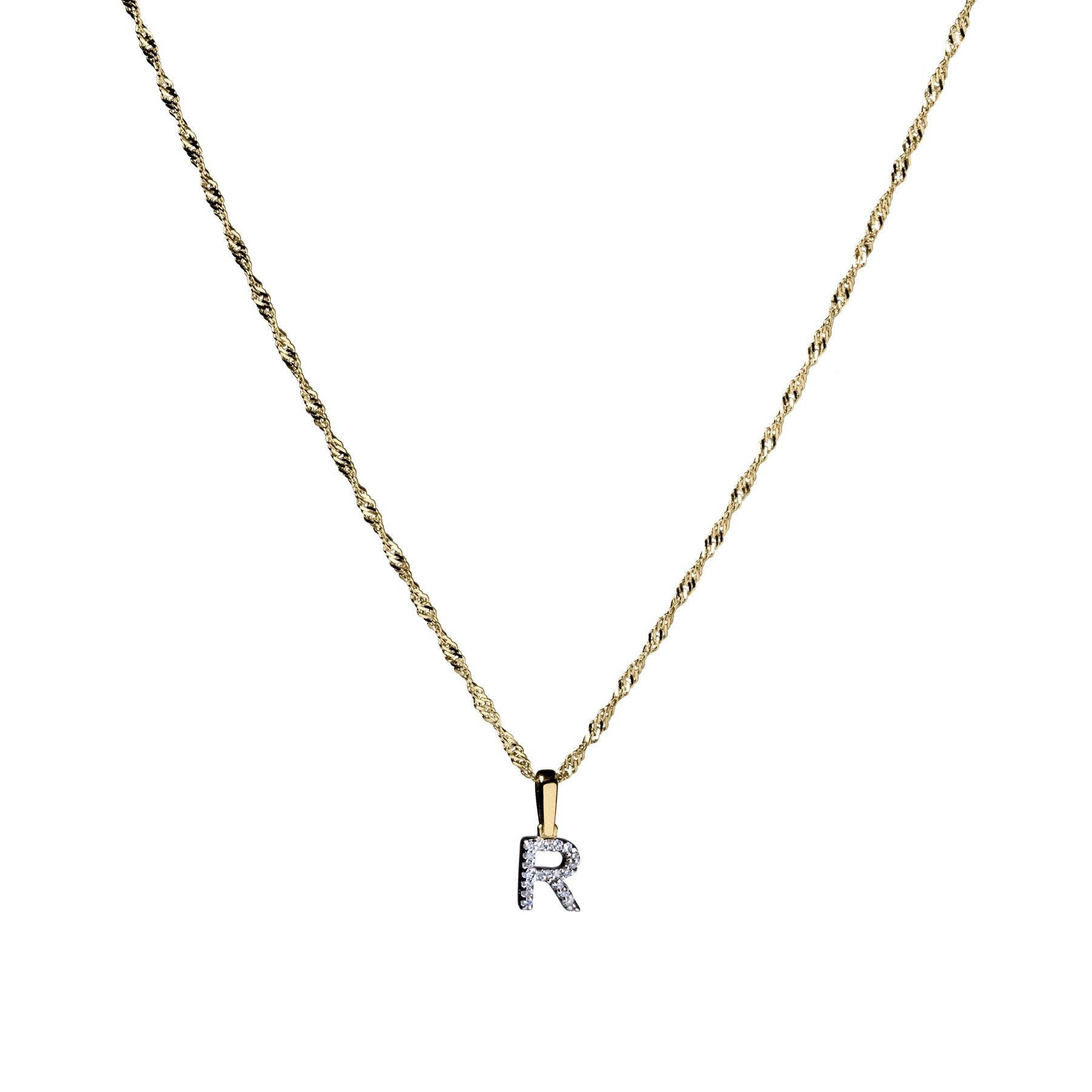 Michaela 10k Gold Diamond Initial - Suetables