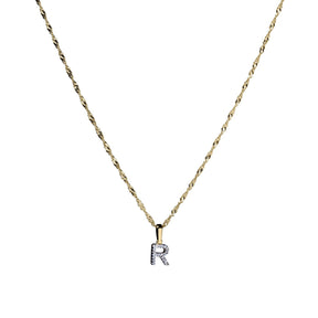 Michaela 10k Gold Diamond Initial - Suetables