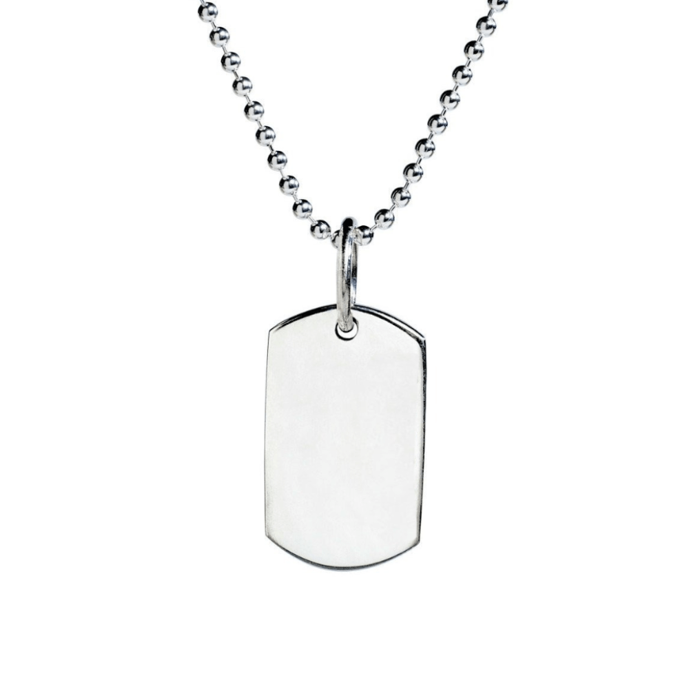 Combat Hero Dog Tag Costume Necklace Accessory