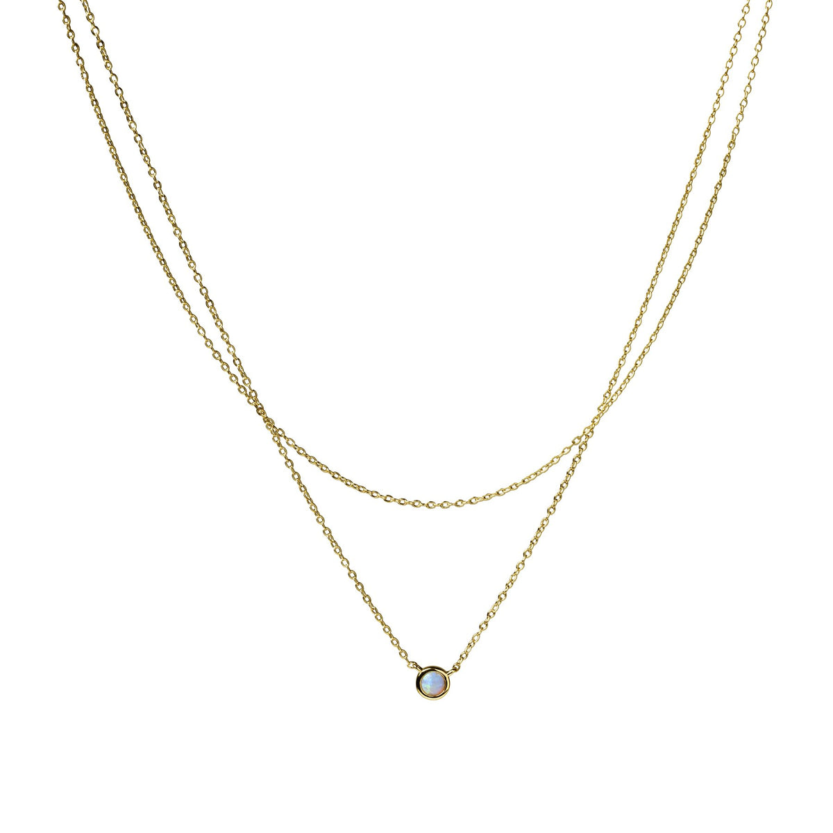Zoe Opal Layered Necklace