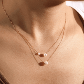 Petra Double Pearl Necklace
